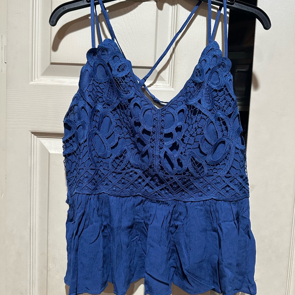Jessica Simpson Royal Blue Lace Camisole